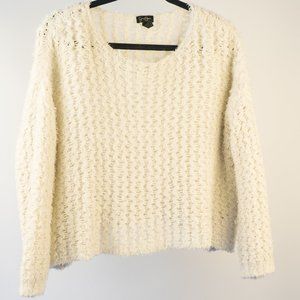 Jessica Simpson Oversized Crop White Sweater